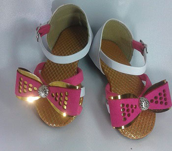 sandalias para niñas blanco con rosado